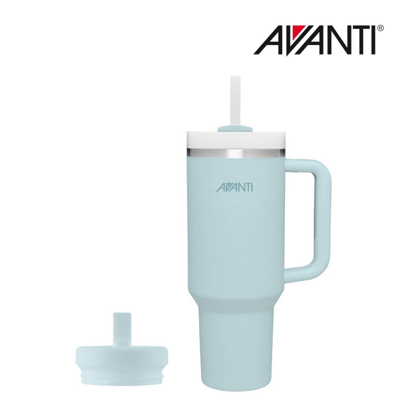 Ronis HydroQuench Avanti Insulated Bottle 1L Sea Breeze Blue with 2 Lids