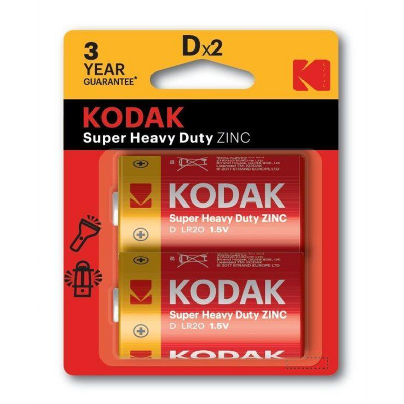 Kodak Heavy Duty D batteries two pack