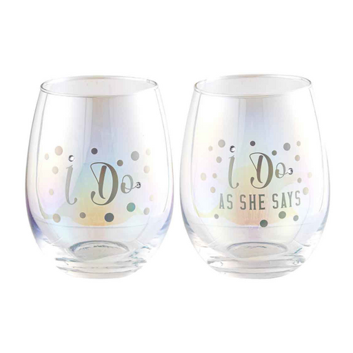 Ronis I Do / As She Says Stemless Holographic Set of 2