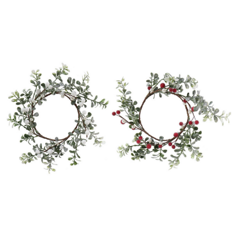 Ronis Icy Mistletoe Berry Wreath 30cm Assorted