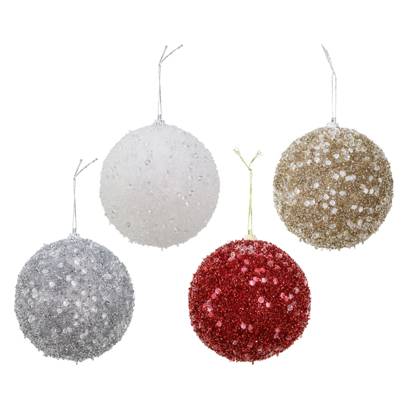 Ronis Icy Tinsel Bauble Assorted