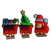 70cm Infinity Light Christmas Train with glowing 3D LED tunnel effect