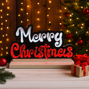 40cm LED Infinity Light “Merry Christmas” sign with 3D glowing tunnel effect