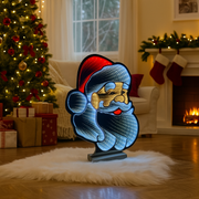 60cm LED Infinity Light Santa Claus face with red hat