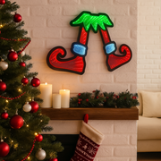 48cm LED infinity mirror tree light with glowing silhouette – modern indoor Christmas decoration