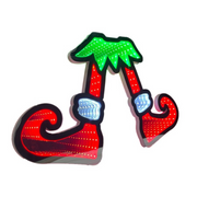 48cm LED infinity mirror tree light with glowing silhouette – modern indoor Christmas decoration