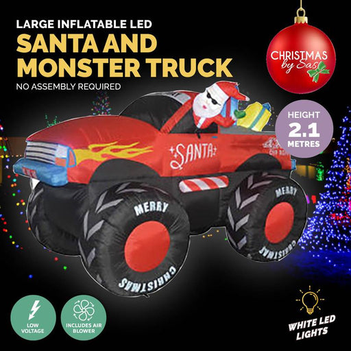 Ronis Inflatable Santa and Monster Truck 150cm Low Voltage