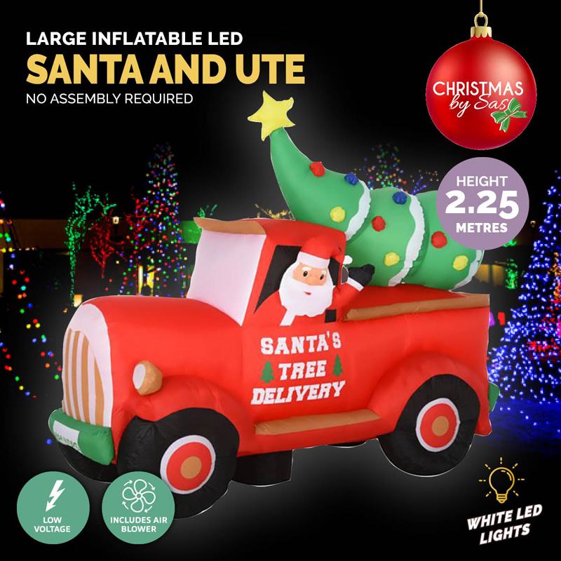 Ronis Inflatable Santa and Ute 190x225cm Low Voltage