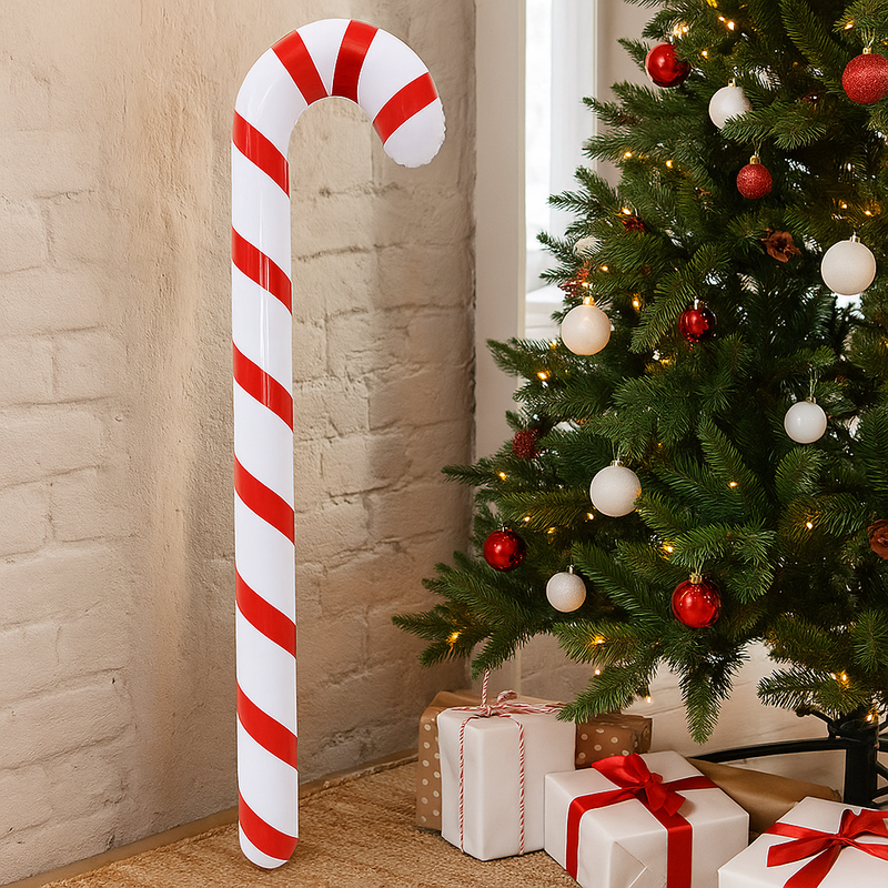 Inflatable Candy Cane 85cm – Red and white festive Christmas inflatable decoration for indoor and outdoor displays