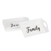 Ronis Inspirational White MDF Decor Tray 23x15cm Assorted – thumbnail