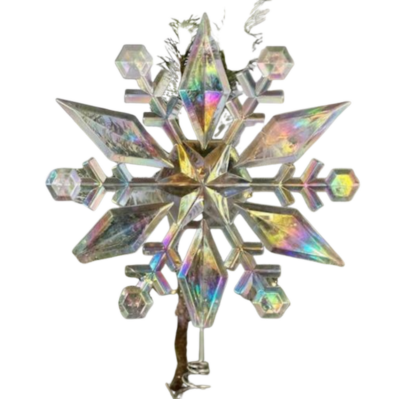 Iridescent Snowflake Tree Topper 23cm
