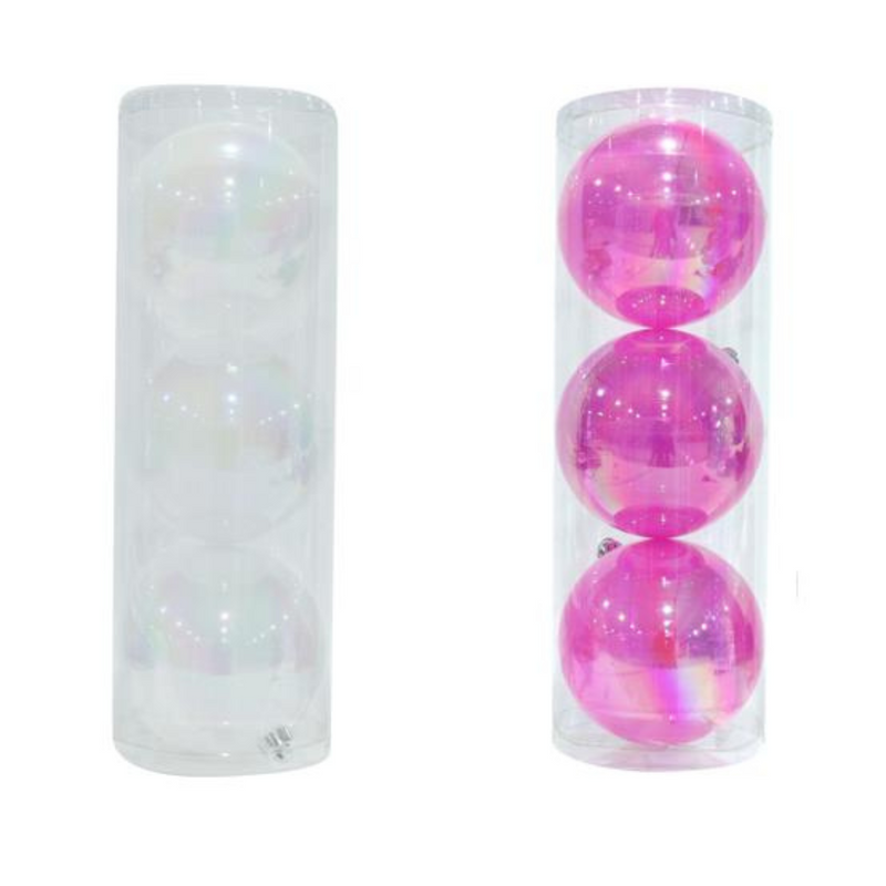 Ronis Iridescent Pearl Bauble 15cm 3pk Assorted