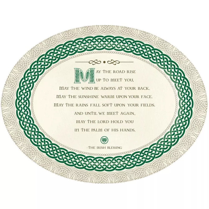 Irish Blessing oval melamine serving platter for St Patrick’s Day tableware