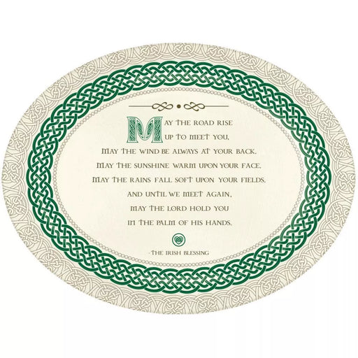 Irish Blessing oval melamine serving platter for St Patrick’s Day tableware