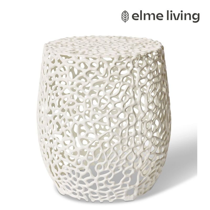 Ronis Ishaan Side Table White 42x42x50cm