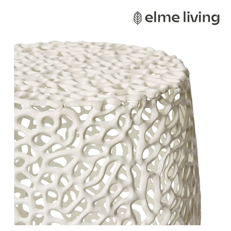 Ronis Ishaan Side Table White 42x42x50cm