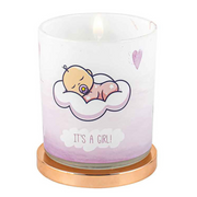 Ronis Its A Girl Candle Vanilla 45hr Burn Time 9x8cm – thumbnail