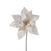 Ronis Ivory Poinsettia 30cm With Clip 2 Asstd X350034 – thumbnail