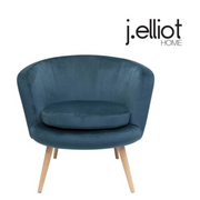 Ronis J. Elliot Ada Accent Chair 77x79x76cm Steel Blue – thumbnail