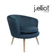 Ronis J. Elliot Ada Accent Chair 77x79x76cm Steel Blue – thumbnail