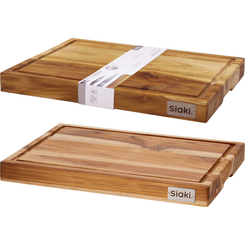 teak wood cutting board for food preparation