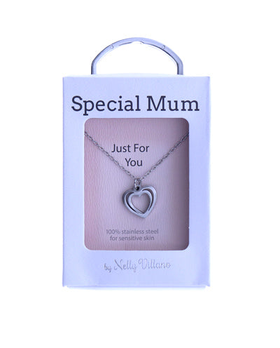 Elegant pendant necklace with Special Mum sentiment card