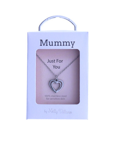 Dainty pendant necklace with Mummy message card