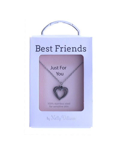 “Best Friends” pendant necklace, adjustable chain