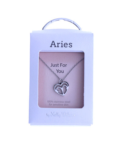 Aries zodiac ram pendant necklace with adjustable chain