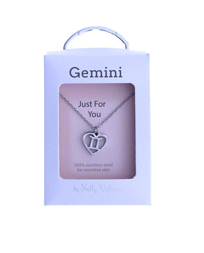 Gemini zodiac twins pendant necklace
