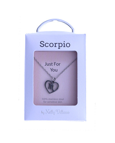 Scorpio zodiac symbol pendant necklace
