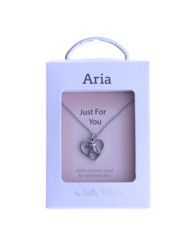 Aria pendant necklace with polished shine