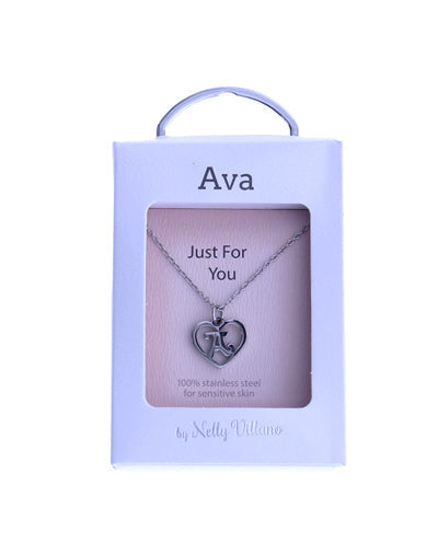 Ava pendant necklace with polished finish
