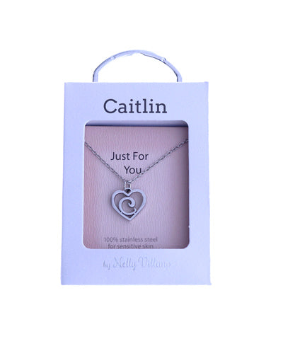 Caitlin pendant necklace with polished elegant finish