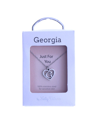 Georgia pendant necklace with polished finish