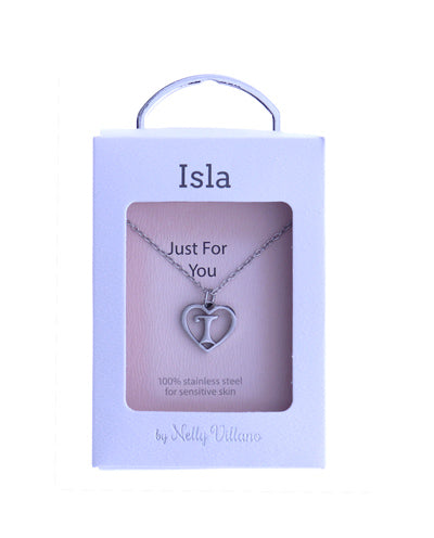 Isla pendant necklace with luminous polished finish