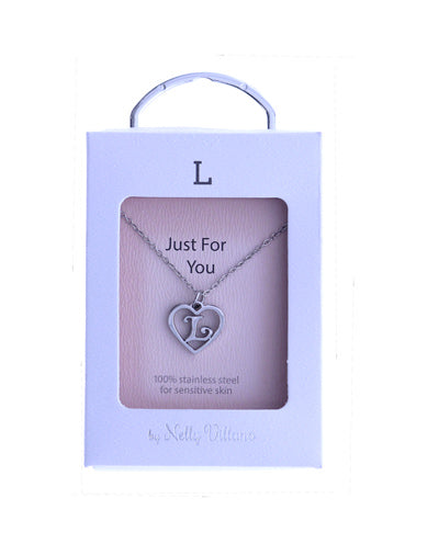 Letter L pendant necklace with minimalist shine