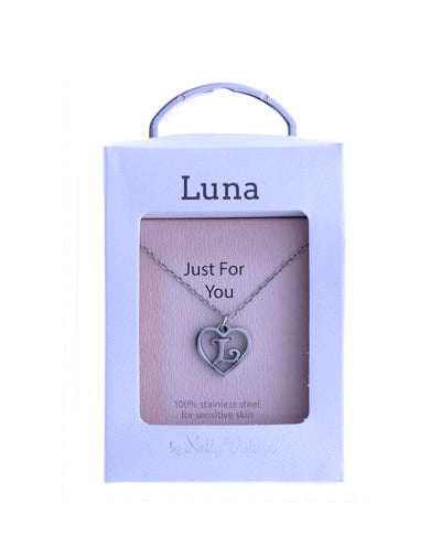 Luna pendant necklace with soft, polished glow