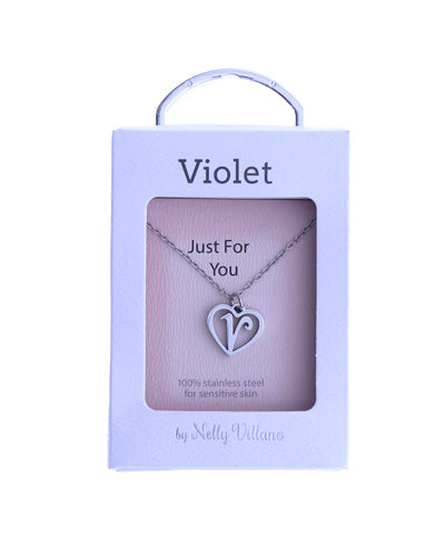 Dainty Violet pendant necklace for everyday layering