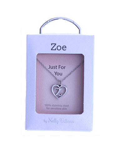 Delicate pendant necklace named Zoe, gift ready