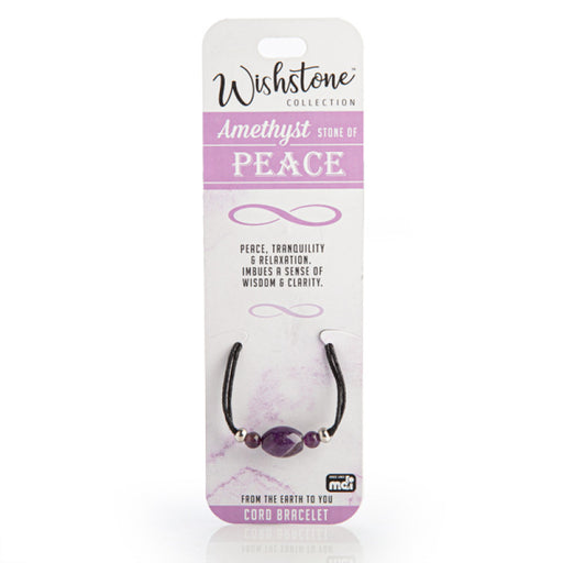 Purple amethyst bracelet on adjustable cord