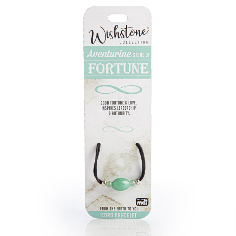 Green aventurine bracelet on adjustable cord