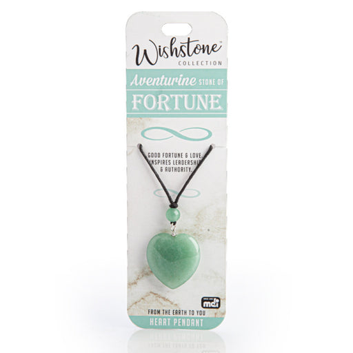 Green aventurine heart shaped necklace