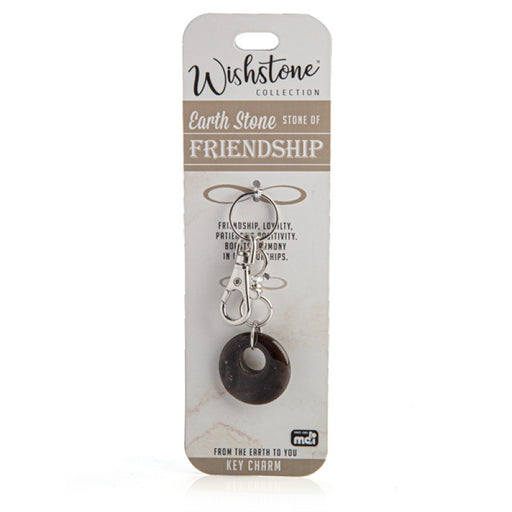 Earth stone crystal keychain