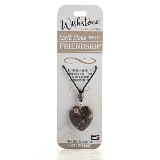 Earth stone heart shaped necklace