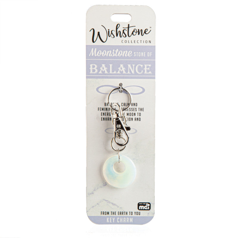 Moonstone crystal keychain