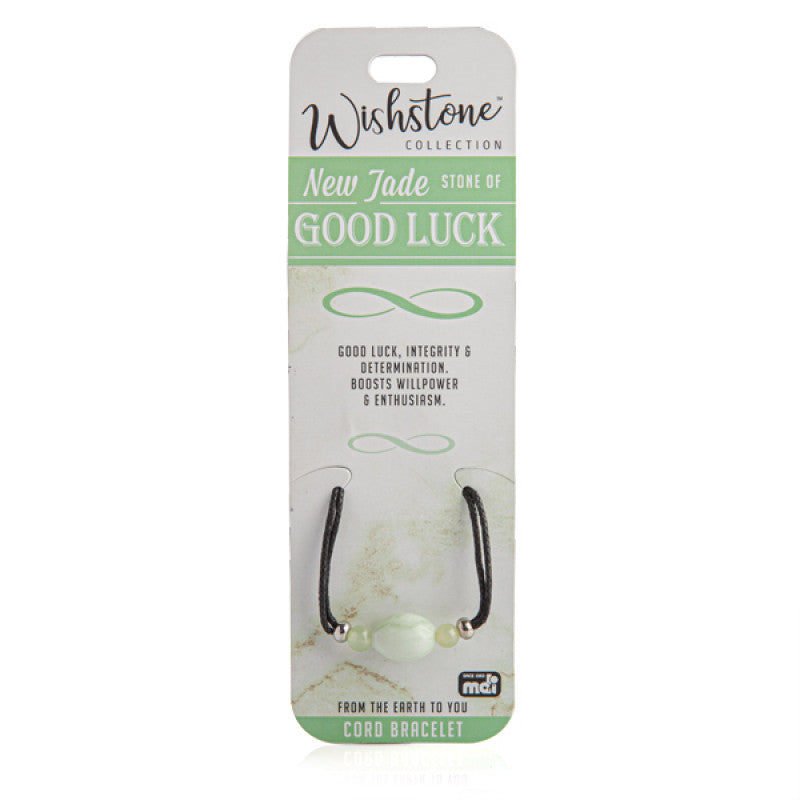 Light green new jade bracelet on adjustable cord