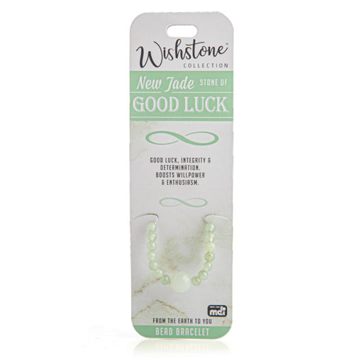 Light green new jade beaded elastic bracelet