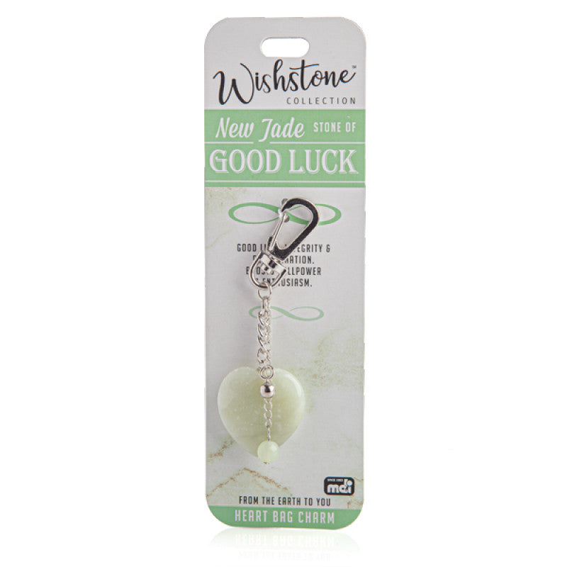 Light green new jade heart keychain for bag