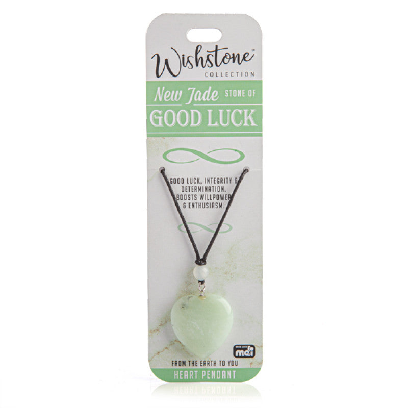 Light green new jade heart shaped necklace